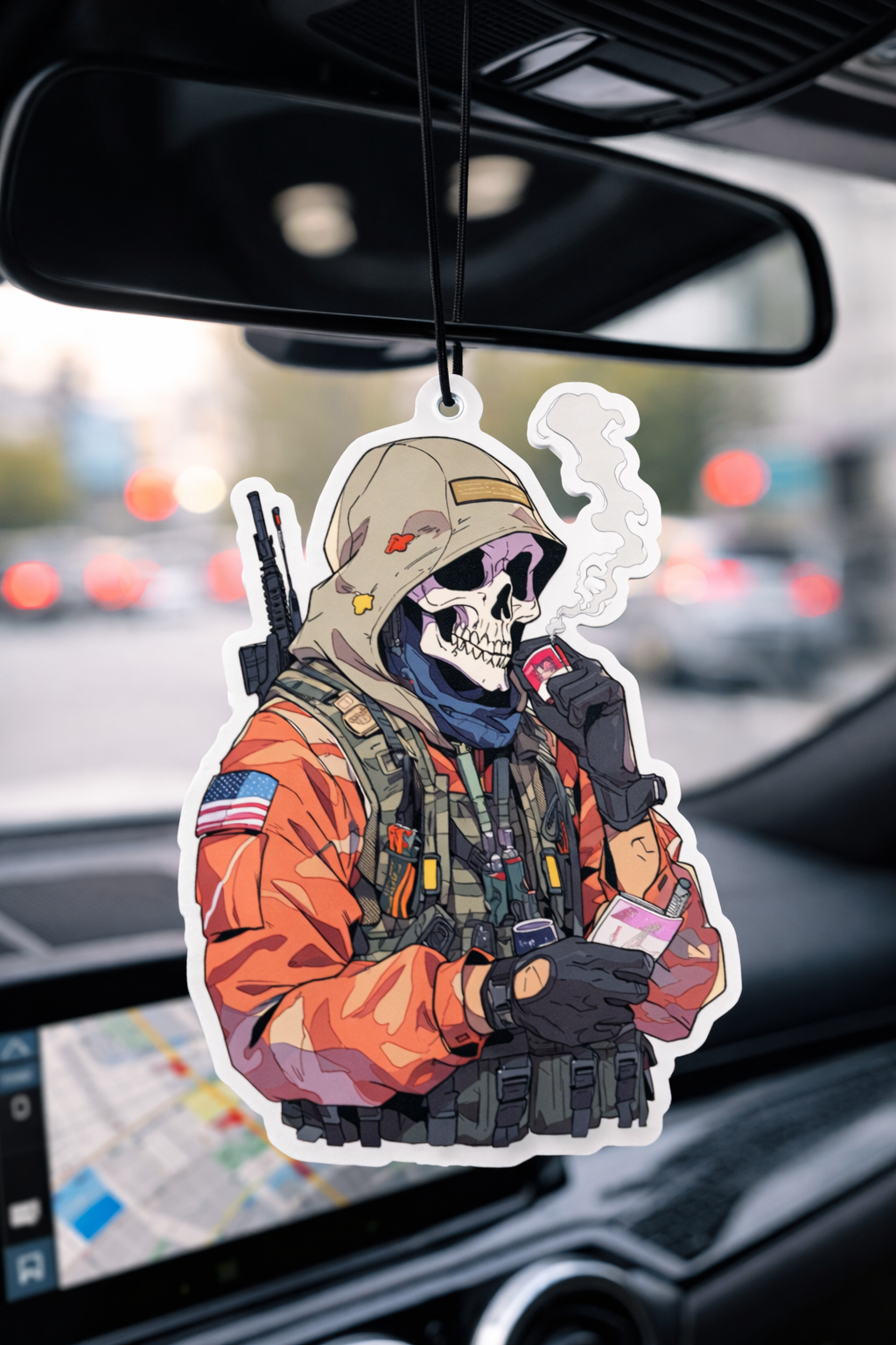 Smoked Skull Warrior – Car Hanging Perfume