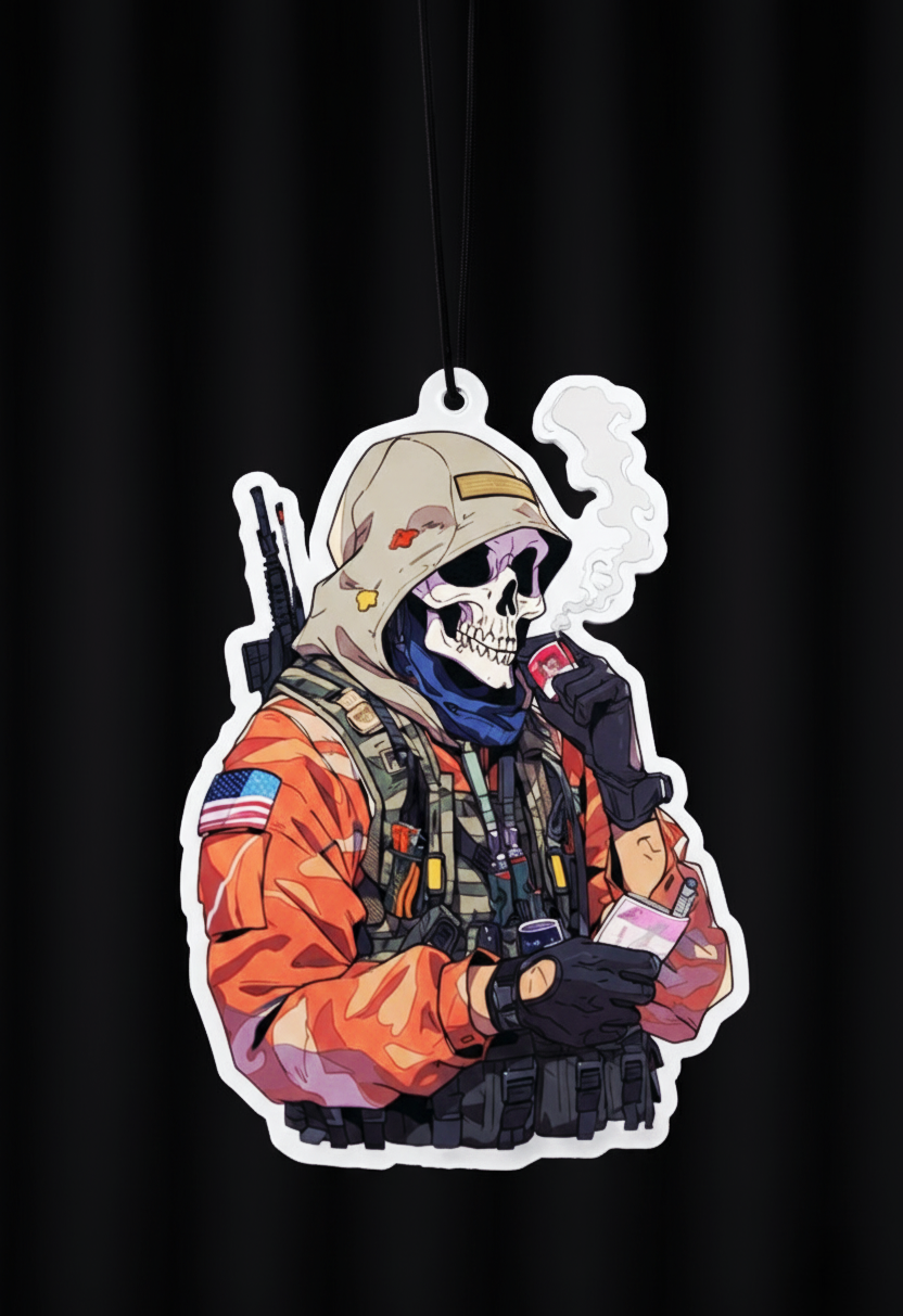 Smoked Skull Warrior – Car Hanging Perfume